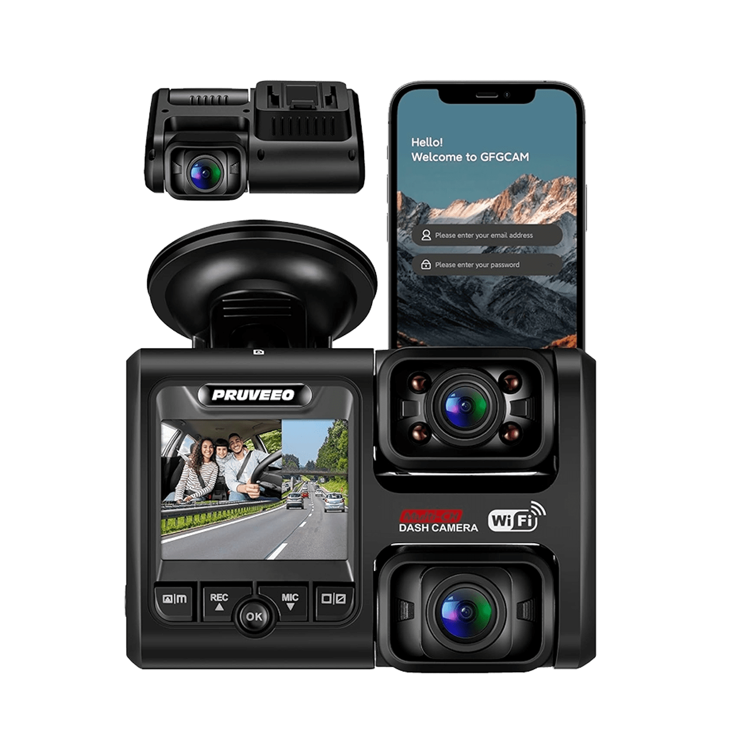 Pruveeo D30 WiFi 4K Arac Kamerası